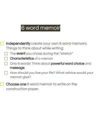 22+ Word Memoir Examples to Download
