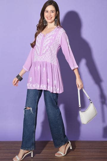 Chikankari Short Kurta/Top – Nibs Tog