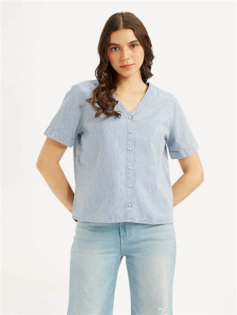 Women's Striped Regular Fit Shirt – Levis India Store