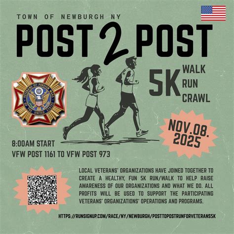 Town of Newburgh Post to Post Run for Veterans 5K, Hudson Valley ...
