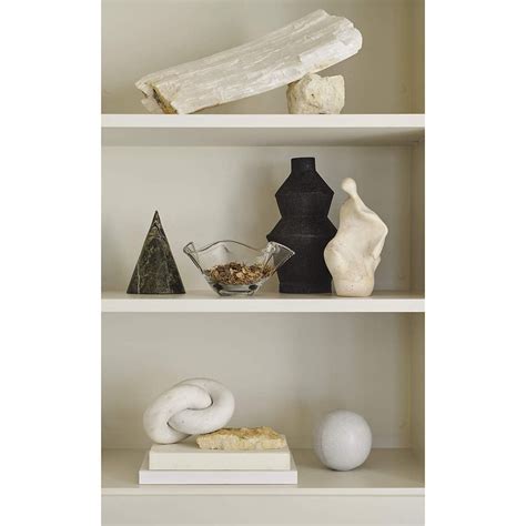 White Marble Knot 9" Sculpture | Crate and Barrel UAE