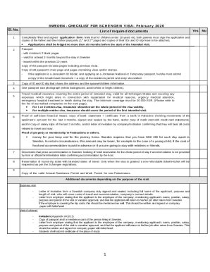 Sweden Visa Requirements and Application Guidelines Doc Template ...