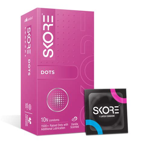 Skore Extra Dotted Condoms - 1500+ Dots Pack of 10 | Skore Condoms