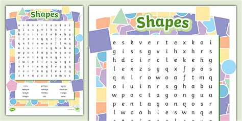 👉 KS2 Shapes Word Search - Maths - Geometry - Twinkl