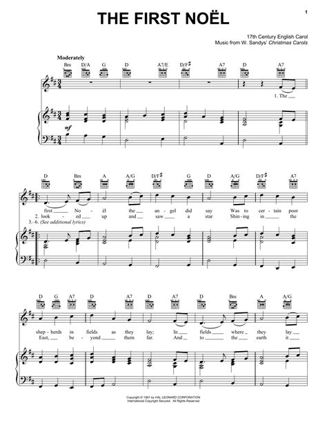 The First Noel Sheet Music Satb