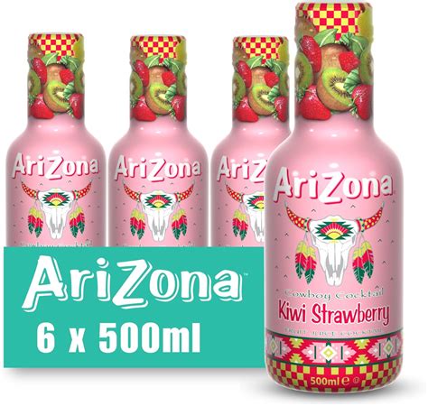 Arizona Kiwi Strawberry Fruit Juice, Pack of 6 x 500ml PET Bottles ...