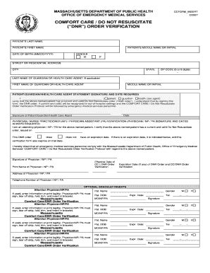 Bill Of Sale Form Massachusetts Do Not Resuscitate Form | pdfFiller