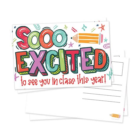 50 Teacher Welcome Postcards For Students - Back To School Postcards ...