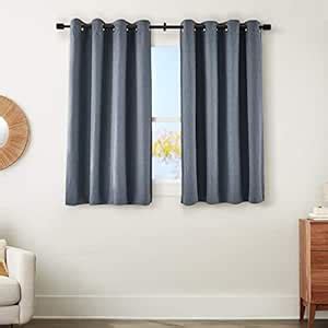 AmazonBasics 100% Blackout Basket Weave Window Panel Pair with Total ...