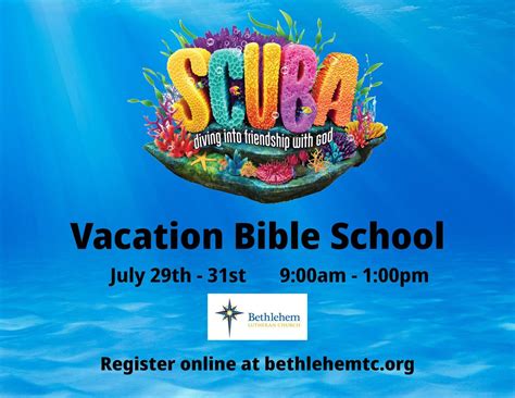 SCUBA Vacation Bible School at BLC!, Bethlehem Lutheran Church ...