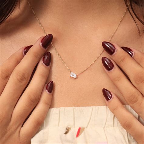 Toi Et Moi Emerald And Pear Necklace – Earthly Jewels