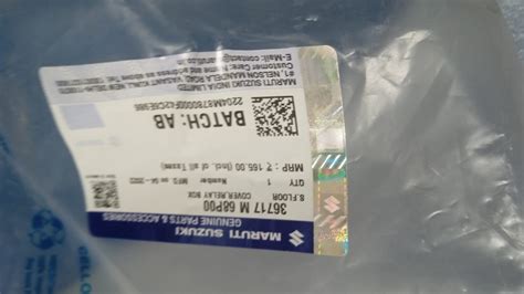 36717M68P00 Relay Box Cover Baleno Type 2 – CarTrends