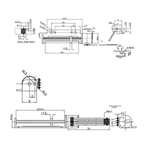 Buy Davitu DC Motor - Micro Mini 8mm precision screw stepper motor 2 ...