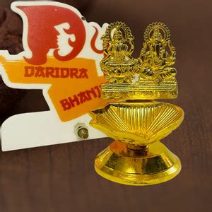 DARIDRA BHANJAN Metal Lord Laxmi Ganesh Diya Deepak For Home And Office ...