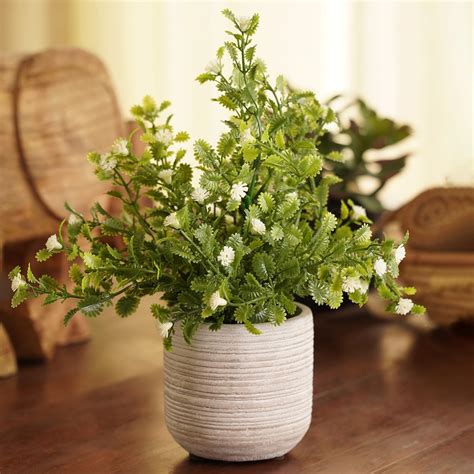 Buy PURE HOME + LIVING Green Artificial Planter Flower Pot Online at ...