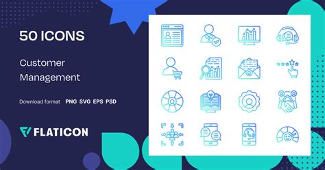 Customer Management Icon Pack | Gradient outline | 50 .SVG Icons