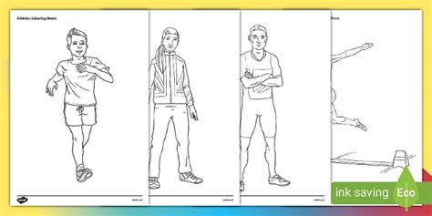 Athletics Colouring Sheets (teacher made) - Twinkl