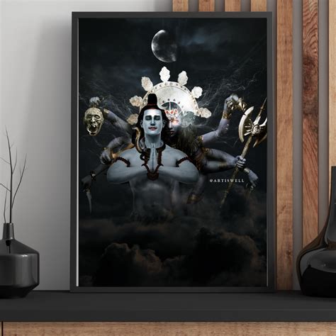 Dekozi Divine Shiv Shakti Framed Art Work – DEKOZI
