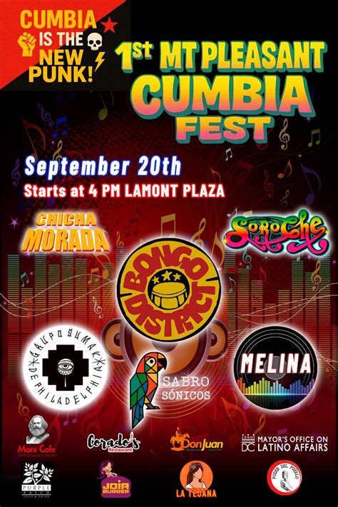 1st Mt Pleasant Cumbia Fest, 3210 Mt Pleasant St NW, Washington, DC ...