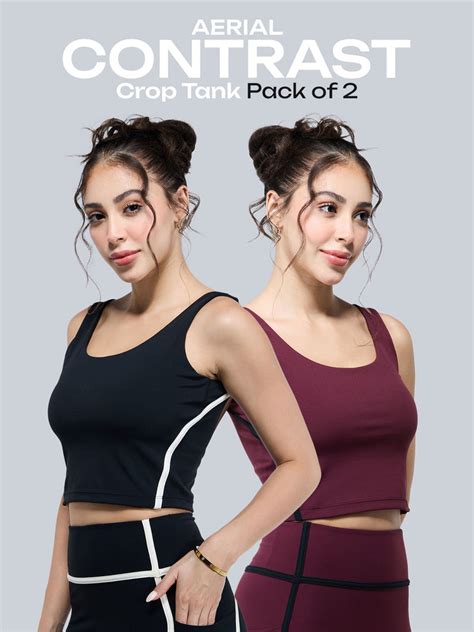 Aerial Contrast Crop Tank - Pack of 2 – CAVA Athleisure Pvt Ltd