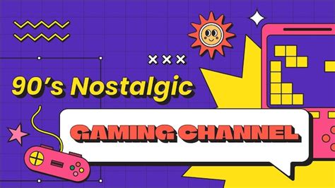 Retro 90s gaming console background with pixel art elements colorful ...