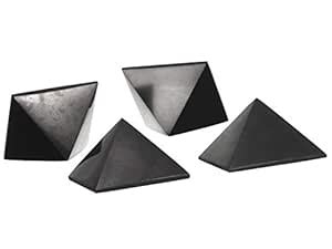 Buy MUARO Polished Shungite Pyramid 2 Inches 4 Pieces, Contains ...