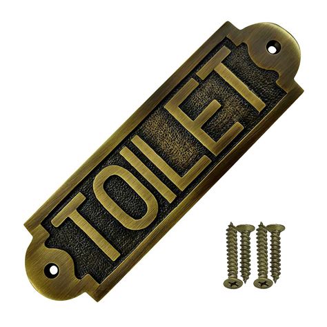 Buy Akatva “Large Toilet” Door Plaque for Front Door - Handmade Solid ...