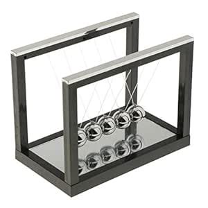 Newton Cradle Billiard Balance Ball Physics Science Pendulum Toy Black ...