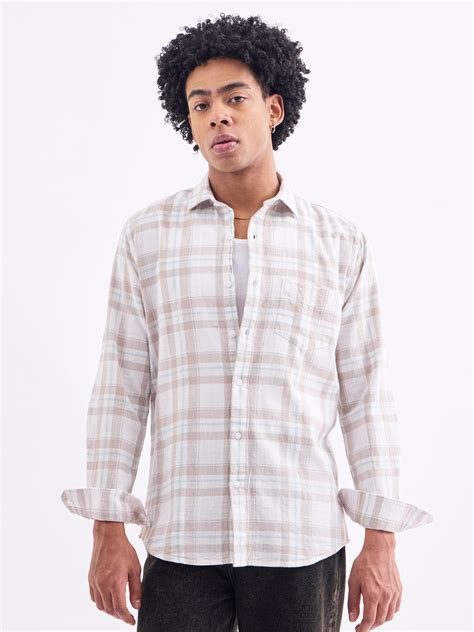 Buy Beige Checks Shirt for Men Online at Citrus Clothing