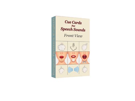 My Speechcare Speech Sound Cue Cards Front View