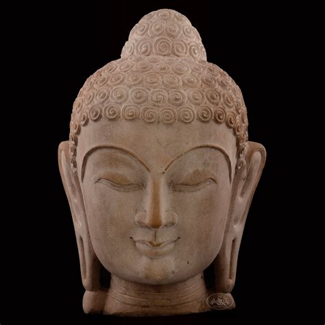 Sand Stone Budha Head – RANI ARTS & TEAK