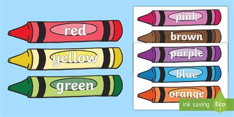 👉 Colour Words on Crayons (teacher made)