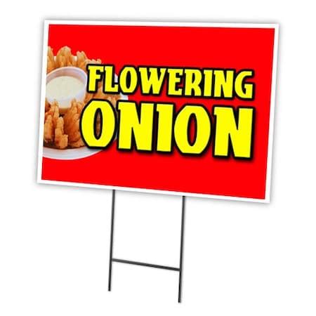 Signmission Flowering Onion Yard Sign & Stake outdoor plastic coroplast ...