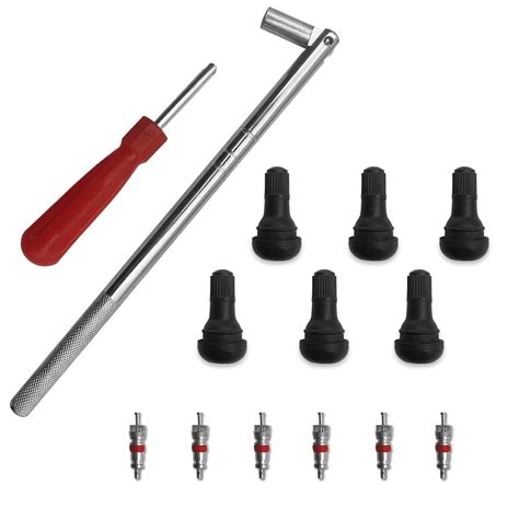 Tire Valve Stem Puller Tools Set, 6 Pcs TR412 Snap-in Valve Stems with ...