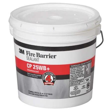 3M Fire Barrier Sealant, 2 gal., Red-Brown CP-25WB+2GAL | Zoro