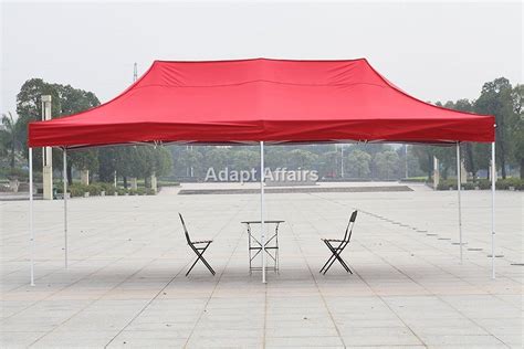 Invezo Outdoor Gazebo Canopy Tent 10 x 20 feet (RED, Premium (47 KGS ...
