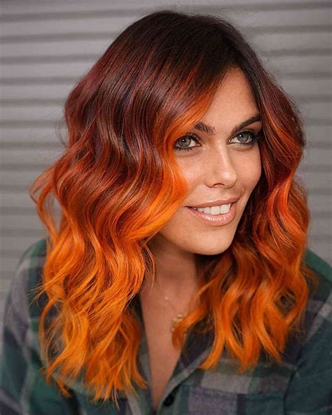 Red And Orange Ombre Hair at Charlotte Stretton blog