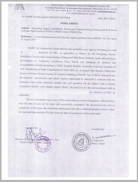 Successfully Executed Work Orders for Gondwana University, Mihan India ...