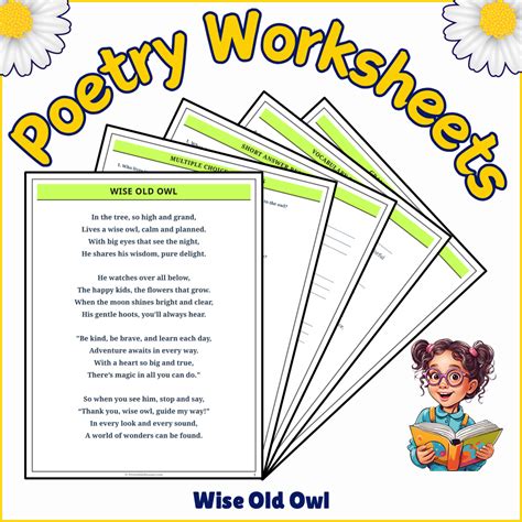 Wise Old Owl | Poem Grammar Worksheet Printable Activity – PrintableBazaar
