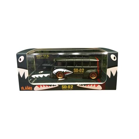 1:64 Flame Salad Diecast SD-02 Volkswagen Bus Custom 1:64 Scale Model ...