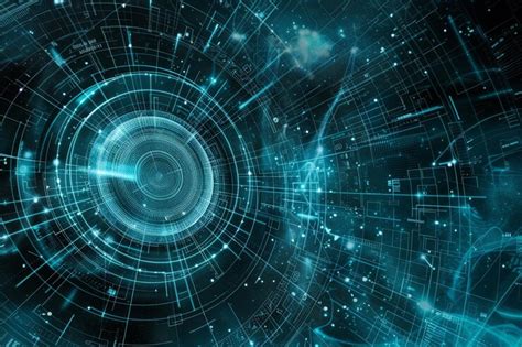 Engineering technological wallpaper made with circles and lines ...