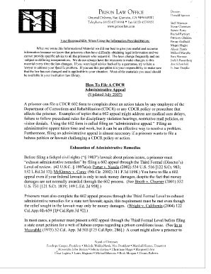Cdcr 602 - Fill Online, Printable, Fillable, Blank | pdfFiller