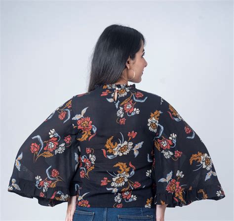 Black Floral print Top – RUCHICAZ OVERSEAS