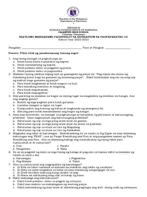 Image result for Module 1 ESP Grade 10 3rd Quarter