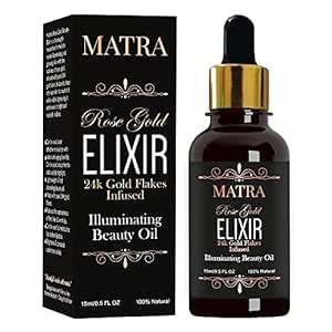 Matra Rose Gold Illuminating Beauty Oil infused with 24k gold flakes ...