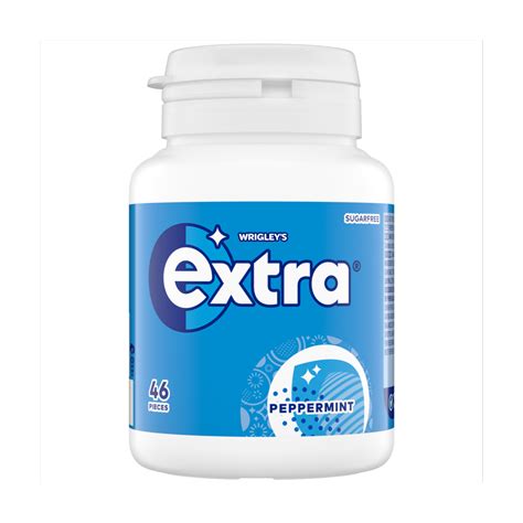 Extra Peppermint Sugarfree Chewing Gum Bottle 46 Pieces - One Stop