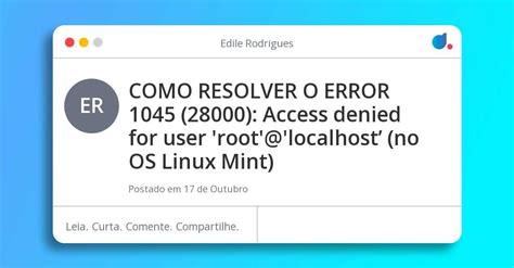 Rezultat imagine pentru Error 1045 Linux Terminial