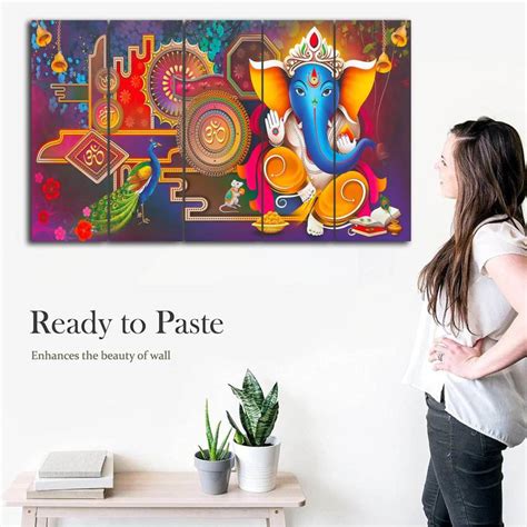 Shiva Arts N Craft Multiple Frames Hindu God Ganesha Wall Painting for ...