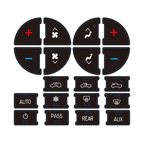 PAWACA AC Dash Accents Button Sticker Repair Kit for Fixing Ruined ...