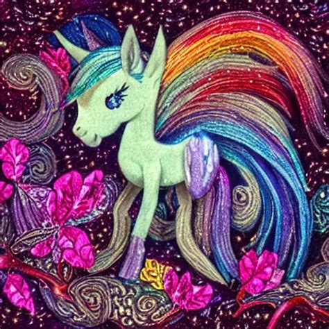 Shiny Pink Blue rainbow Pony Large blooming ((irides... | OpenArt